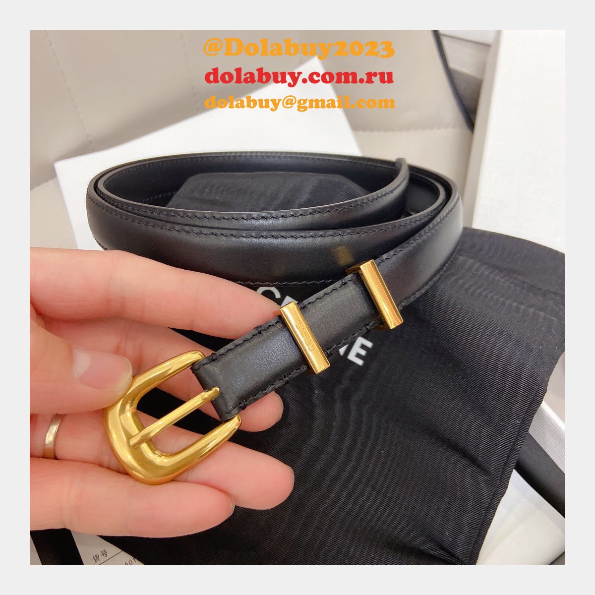 Buy Best Celine Belts Dolabuy 18mm Black Sells