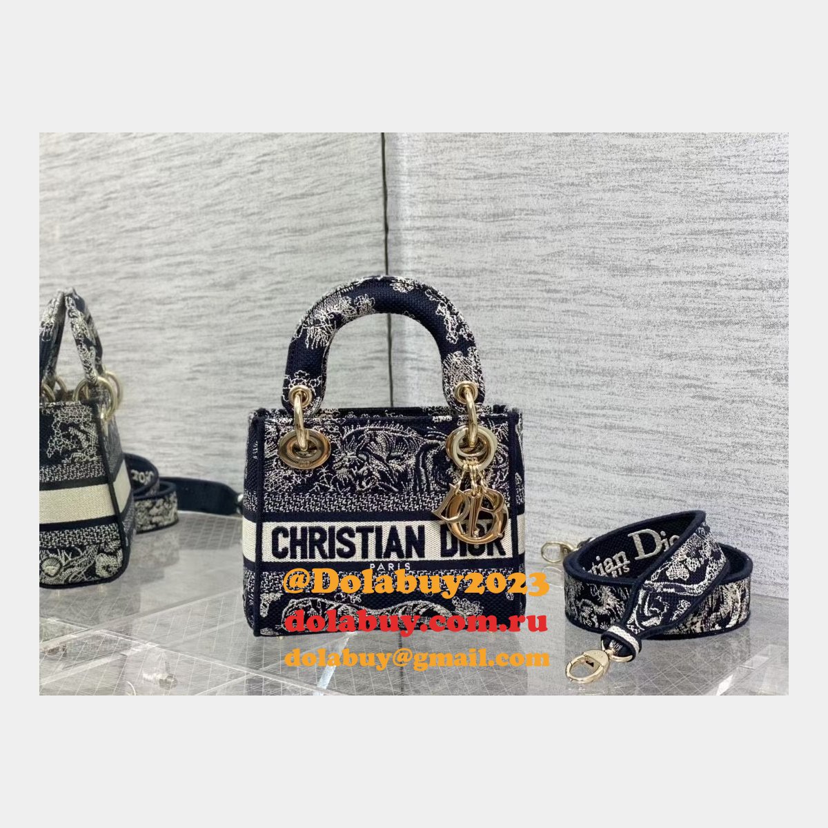Christian Dior Copy Lady 1:1 17CM Mirror Designer Bag