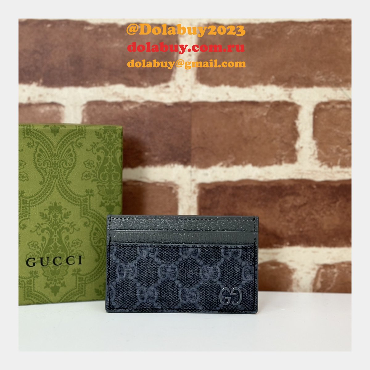 replica G*u*i 1:1 mirror 768248 card case holder mens