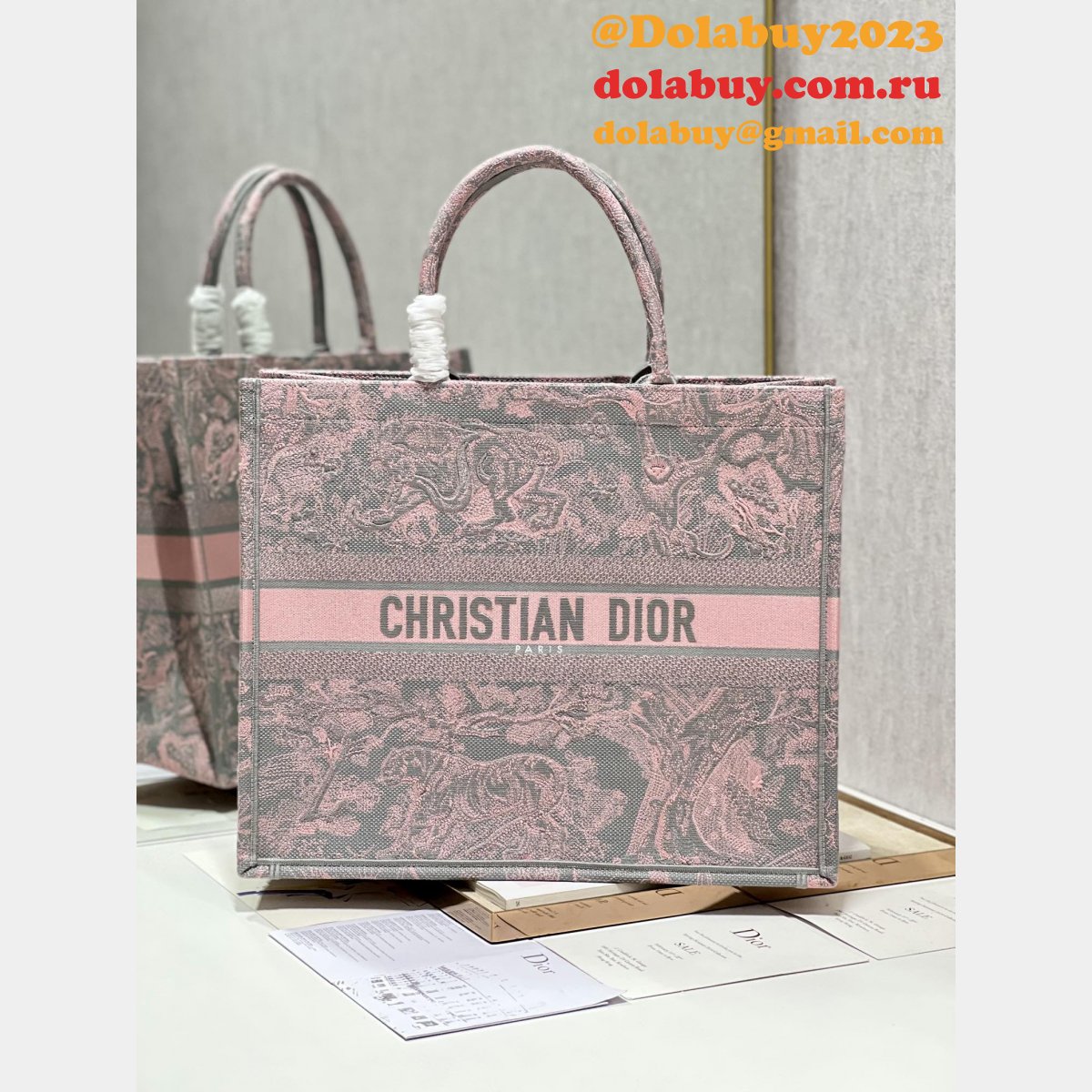 Replica Dior Luxury Designer Book Tote Bayadere D-Stripes Bags