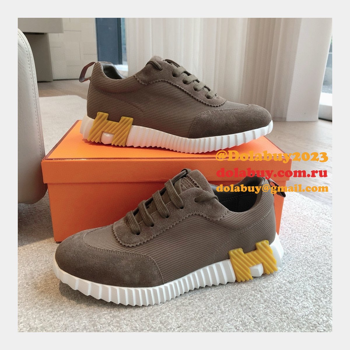 Wholesale HERMES MEN BOUNCING SNEAKER