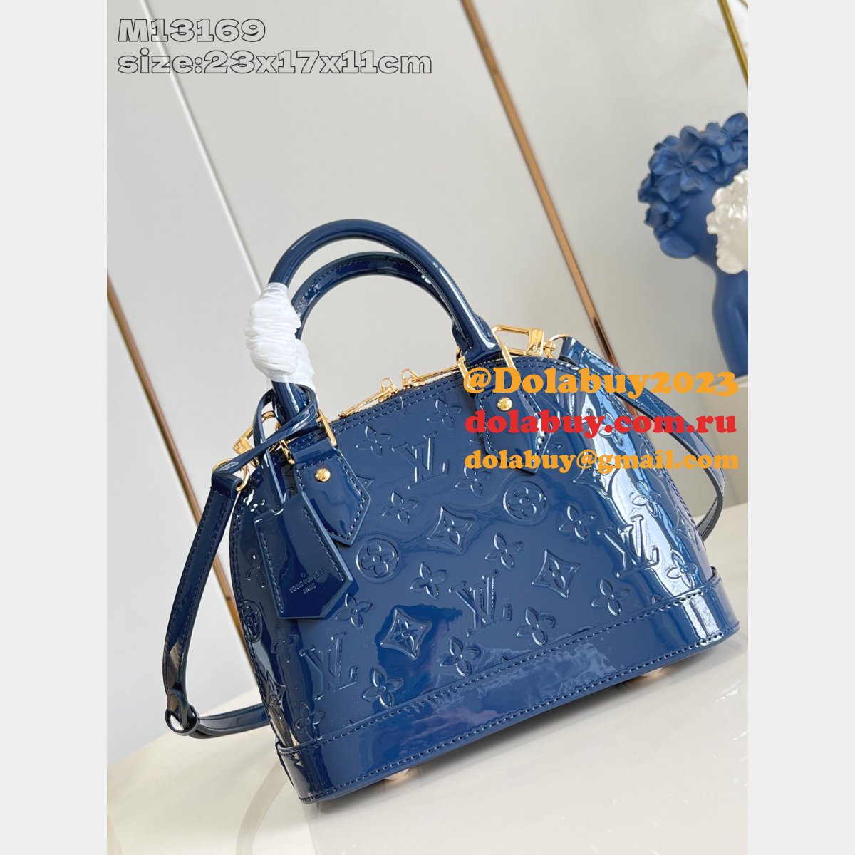 Louis Vuitton Alma BB M13169 Blue Top Quality Replica Handbag