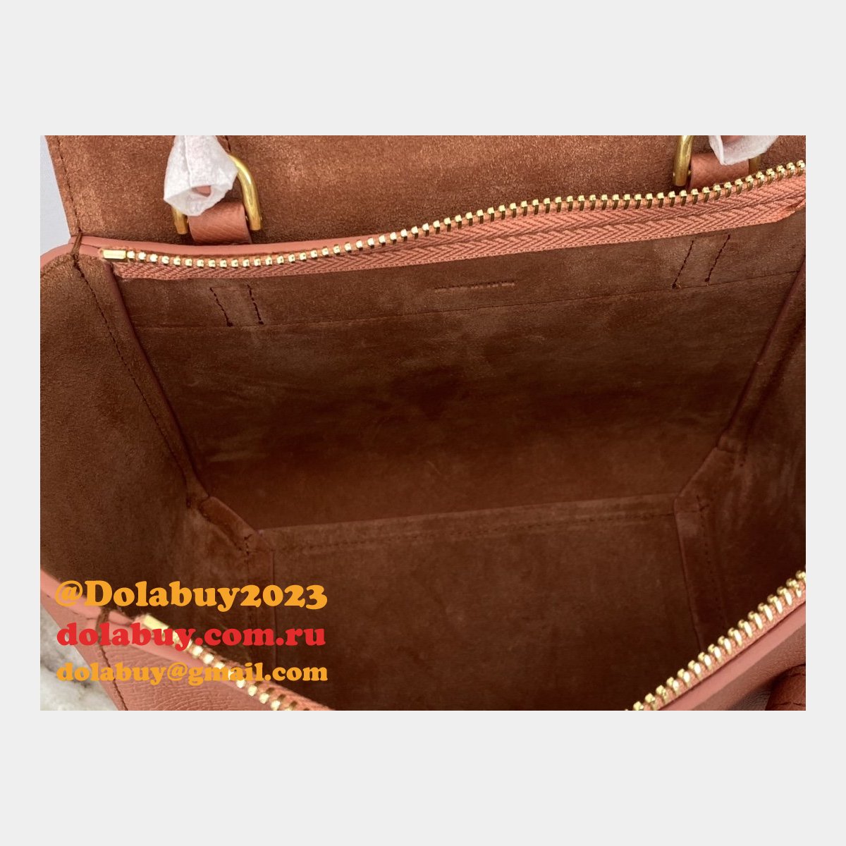 Replica Celine Ladies Yellow Nano Belt Bag In Laminated Calfskin
