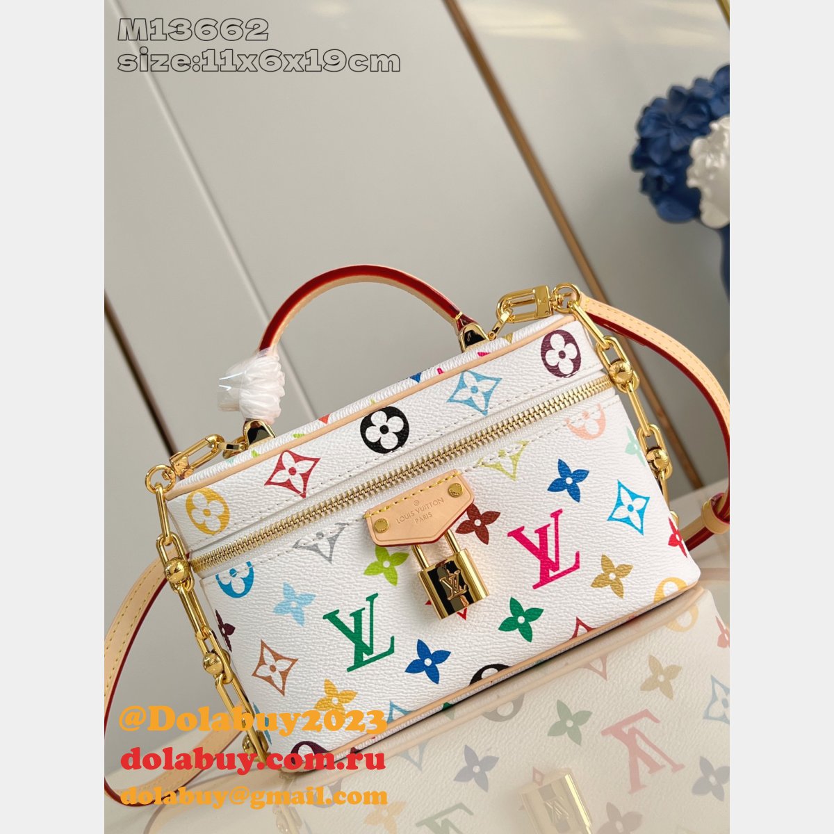 Louis Vuitton Inspired LV x TM Vanity Chain Pouch Monogram Canvas M13662 Bag
