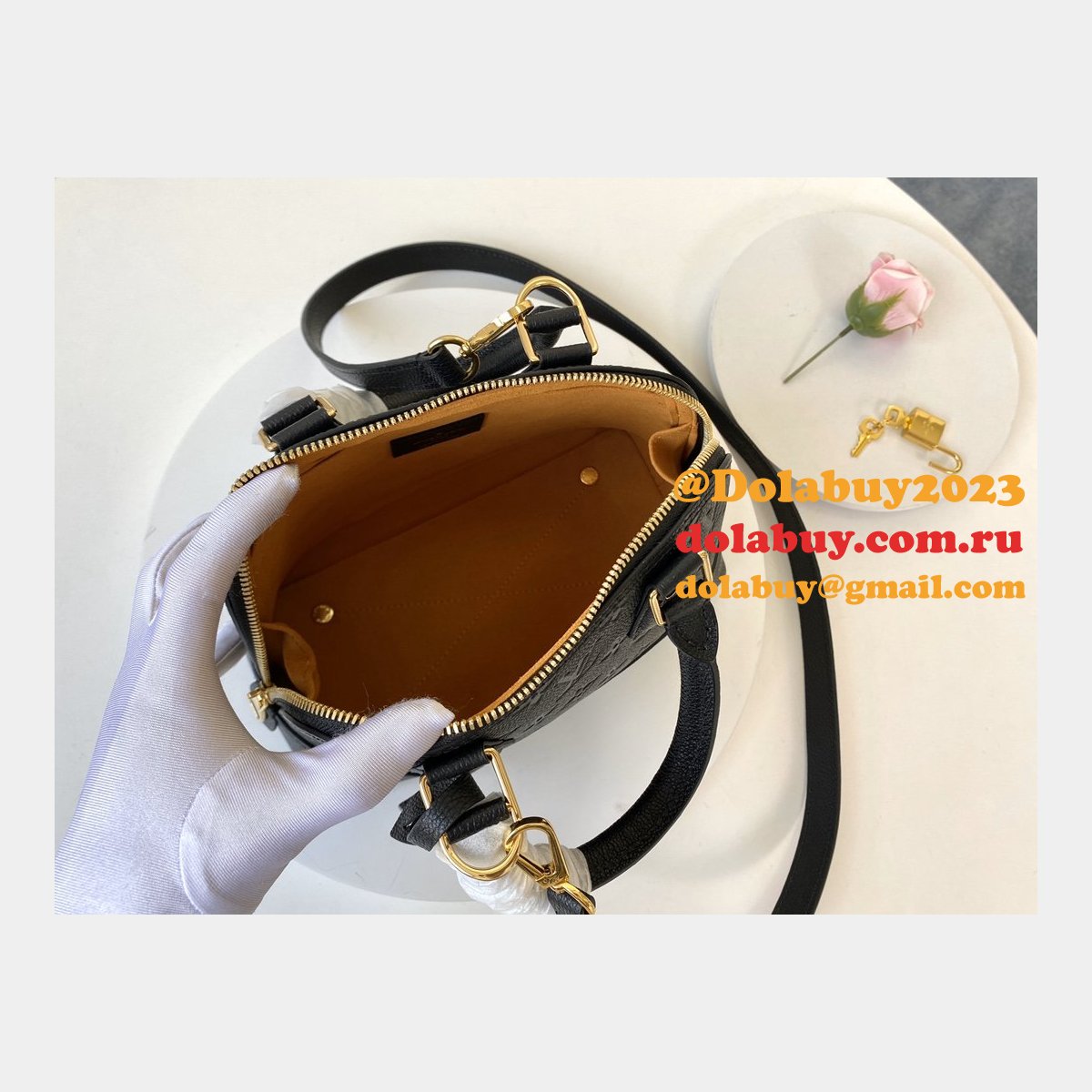 Louis Vuitton Neo Alma BB Bag Monogram Empreinte M44829 Black High Quality