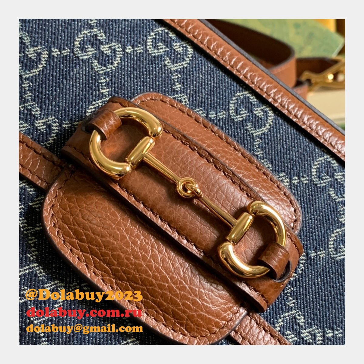 high quality G*u*i replica horsebit 1955 mini bag 658574 gg supreme canvas