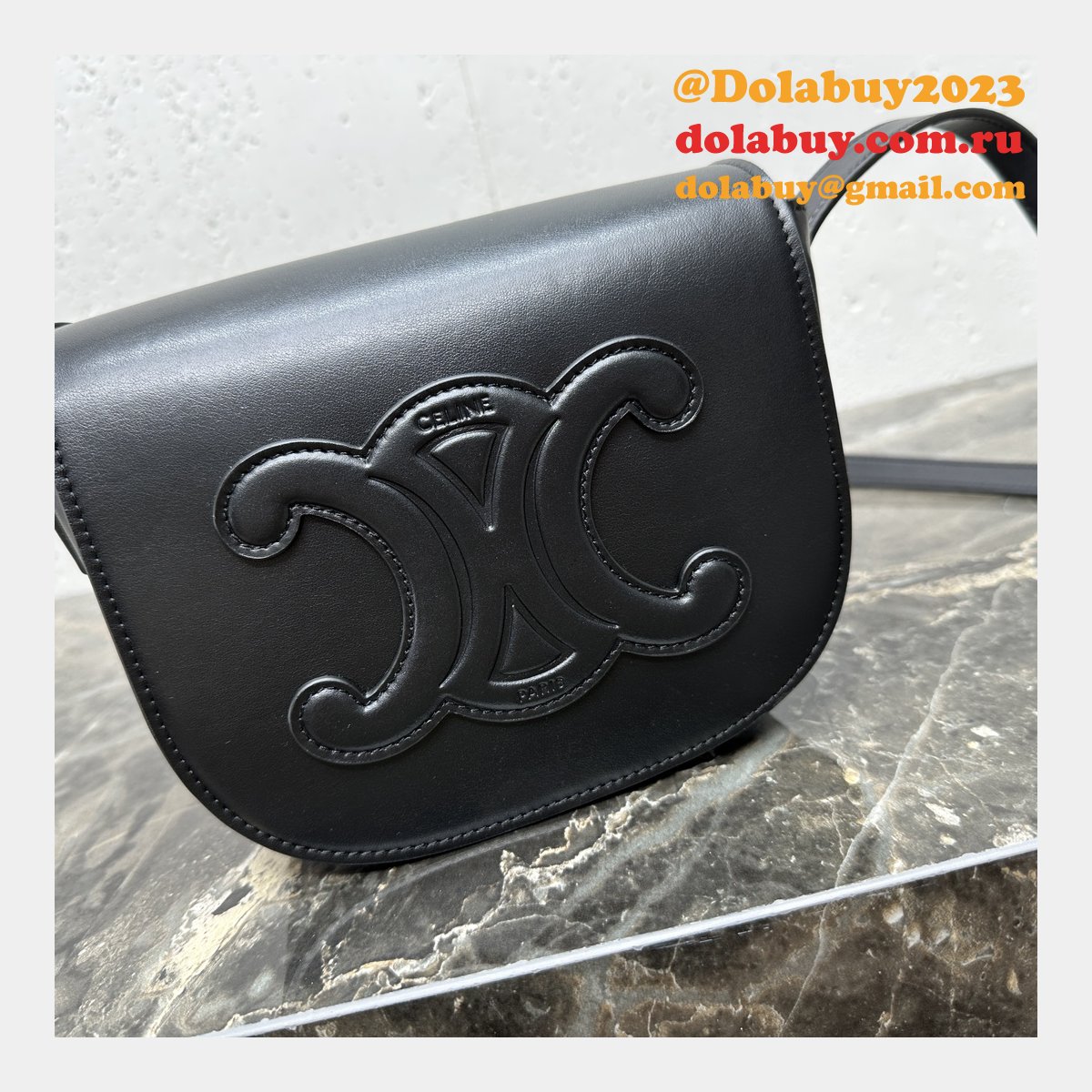 Perfect Celine Replicas 198263 Folco Cuir Triomphe Smooth Calfskin