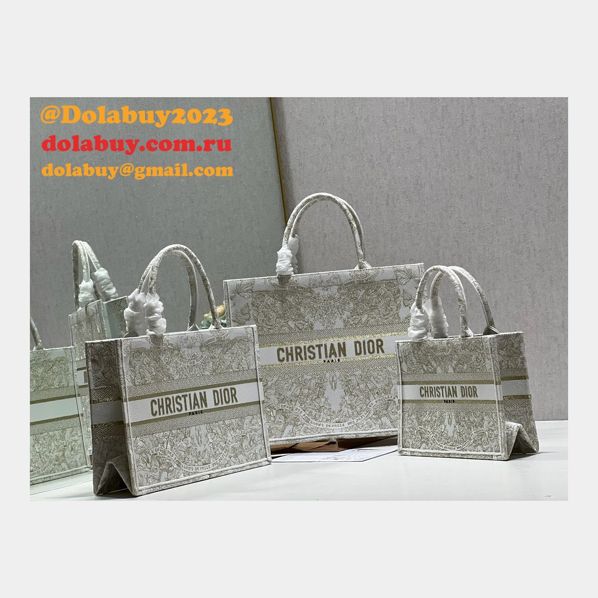 Best Book Tote Replica Christian Dior 1265/1286 Golden Flower Bag