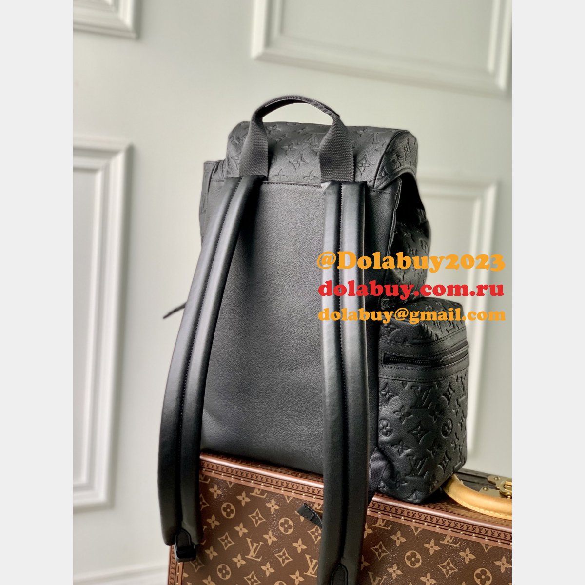 Trekking Backpack Monogram Shadow Fake Louis Vuitton M43680 Bag