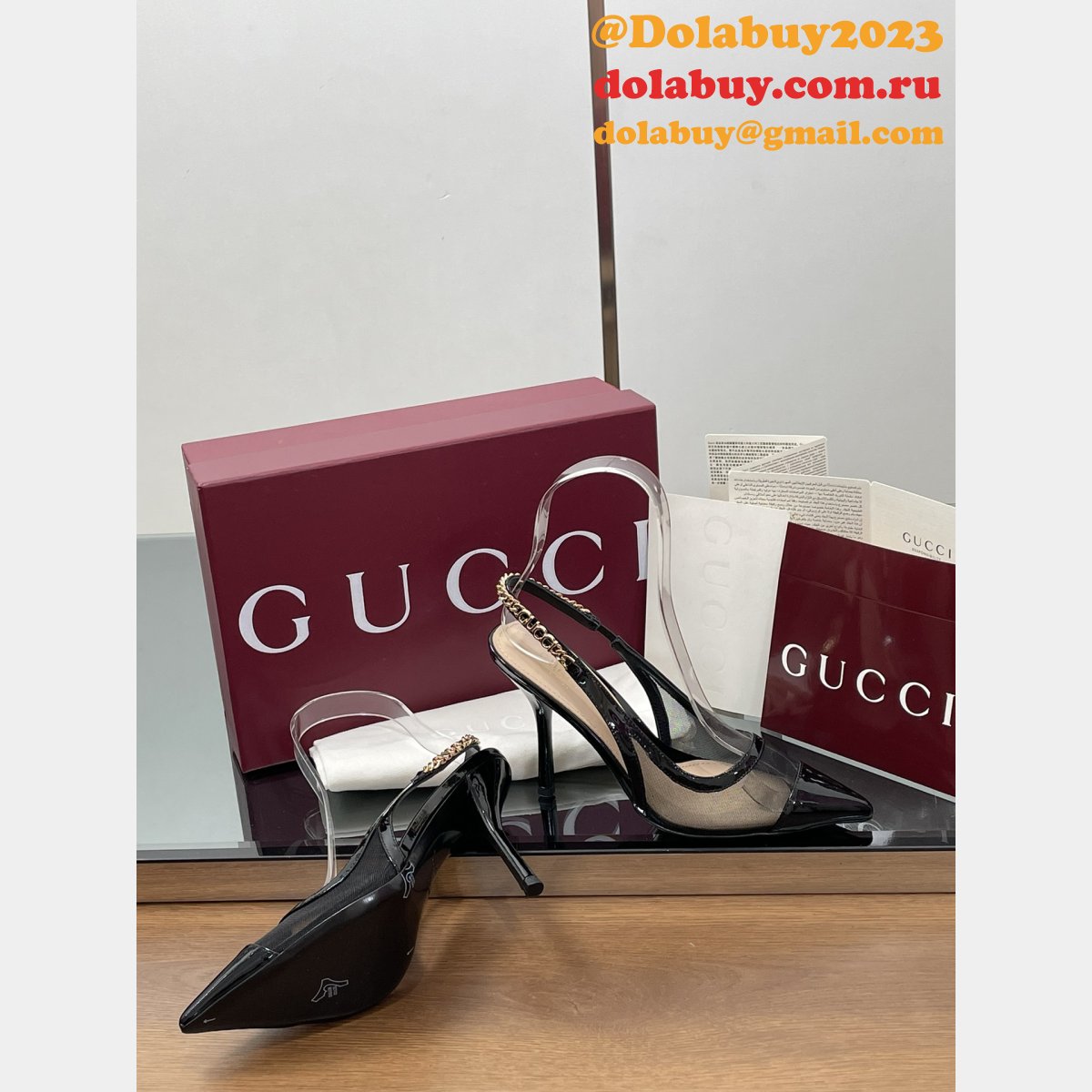 fashion G*u*i signoria slingback pump