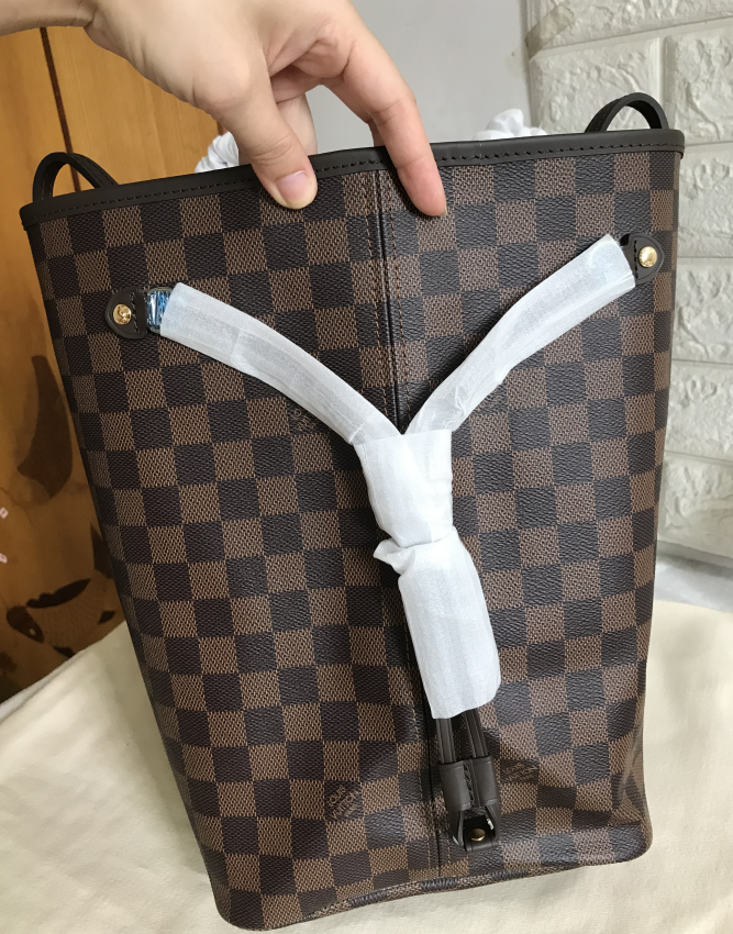 Luxury Louis Vuitton Neverfull M41357 GM Damier Ebene Canvas PINK 40CM